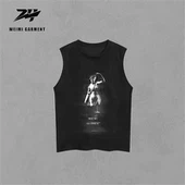 Baju Pukal Tanpa Lengan Dengan Cetakan Skrin