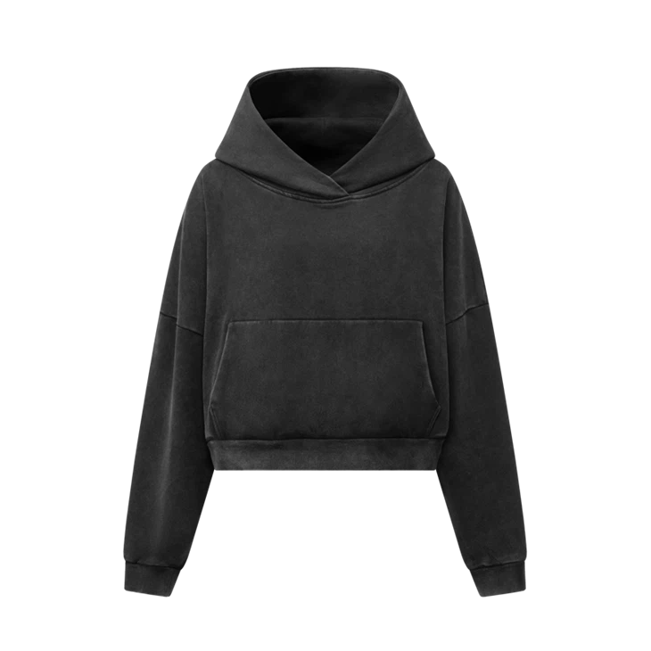 Borong OEM Medium Acid Wash Oversized Heavyweight Hoodie Kornit DTG Print